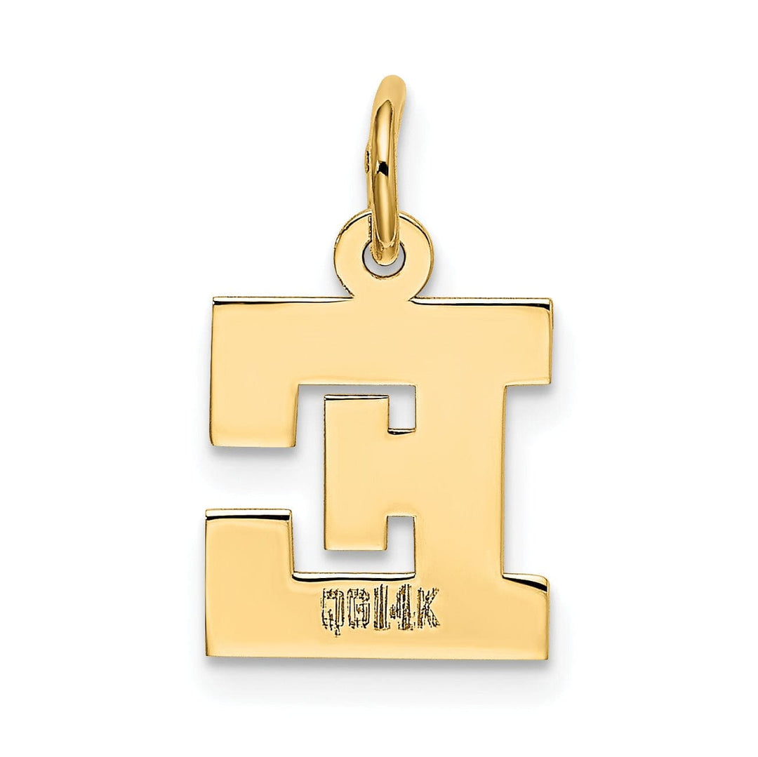 Lovely Rita's Pendants & Charms 14k Yellow Gold Small Block Design Letter E Initial Pendant