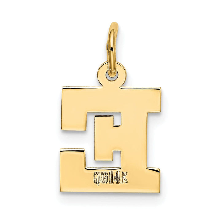 Lovely Rita's Pendants & Charms 14k Yellow Gold Small Block Design Letter E Initial Pendant