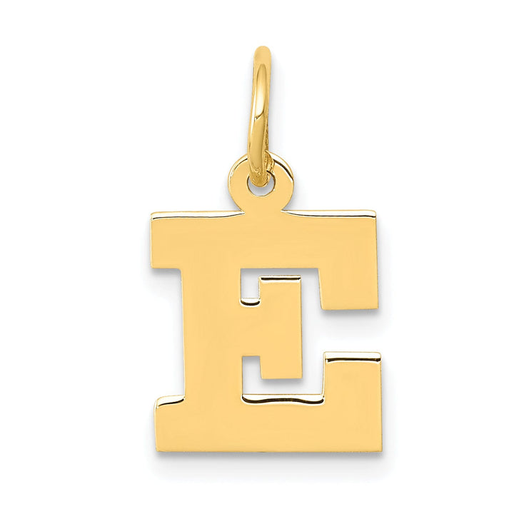 Lovely Rita's Pendants & Charms 14k Yellow Gold Small Block Design Letter E Initial Pendant