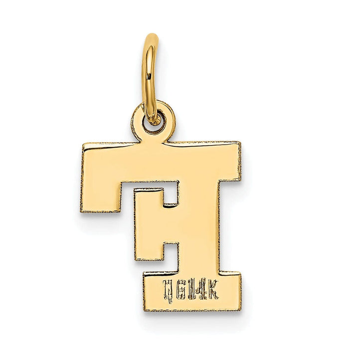 Lovely Rita's Pendants & Charms 14k Yellow Gold Small Block Design Letter F Initial Pendant