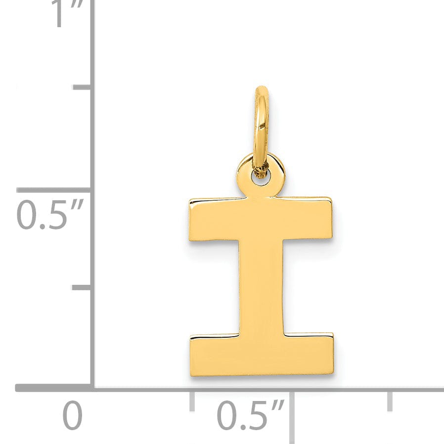 Lovely Rita's Pendants & Charms 14k Yellow Gold Small Block Design Letter I Initial Pendant