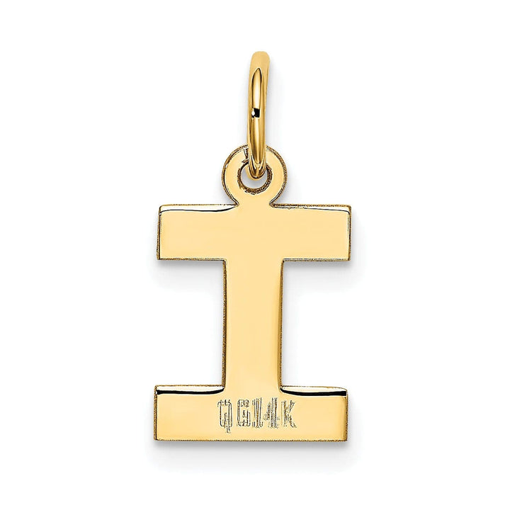 Lovely Rita's Pendants & Charms 14k Yellow Gold Small Block Design Letter I Initial Pendant