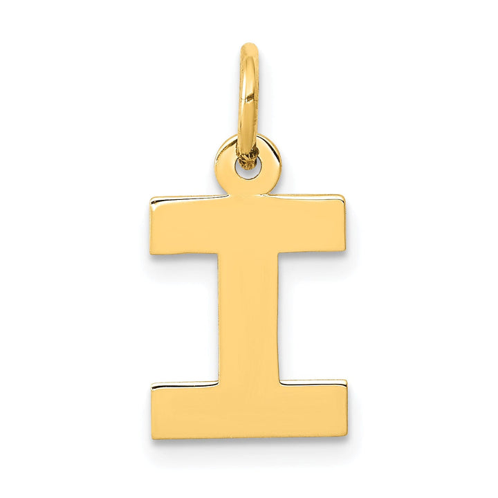 Lovely Rita's Pendants & Charms 14k Yellow Gold Small Block Design Letter I Initial Pendant