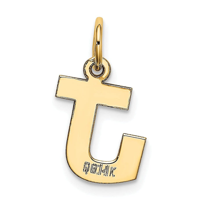 Lovely Rita's Pendants & Charms 14k Yellow Gold Small Block Design Letter J Initial Pendant