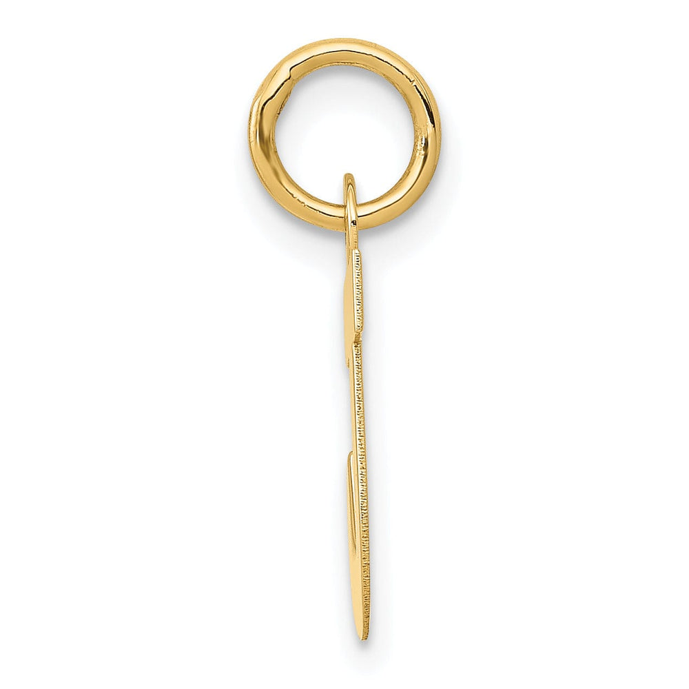 Lovely Rita's Pendants & Charms 14k Yellow Gold Small Block Design Letter J Initial Pendant