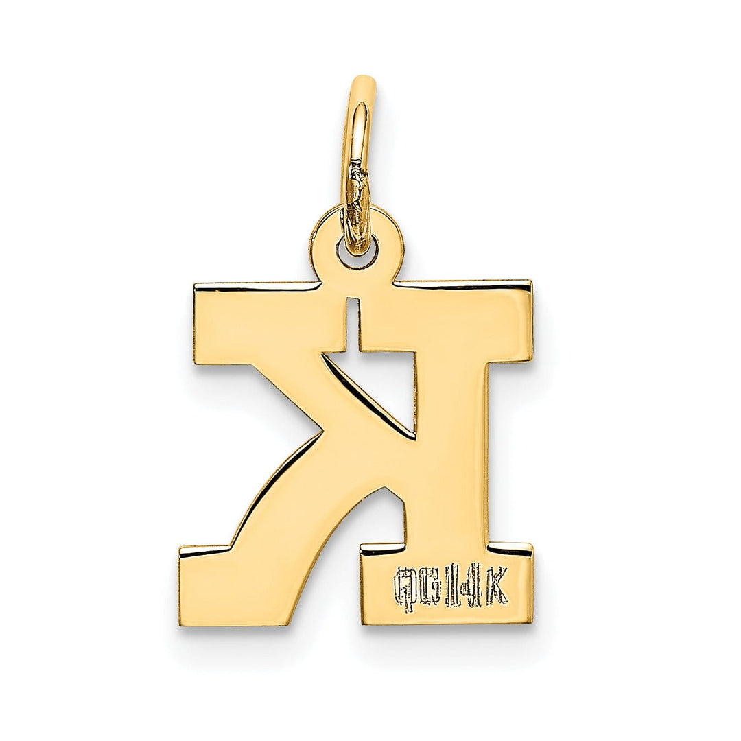 Lovely Rita's Pendants & Charms 14k Yellow Gold Small Block Design Letter K Initial Pendant