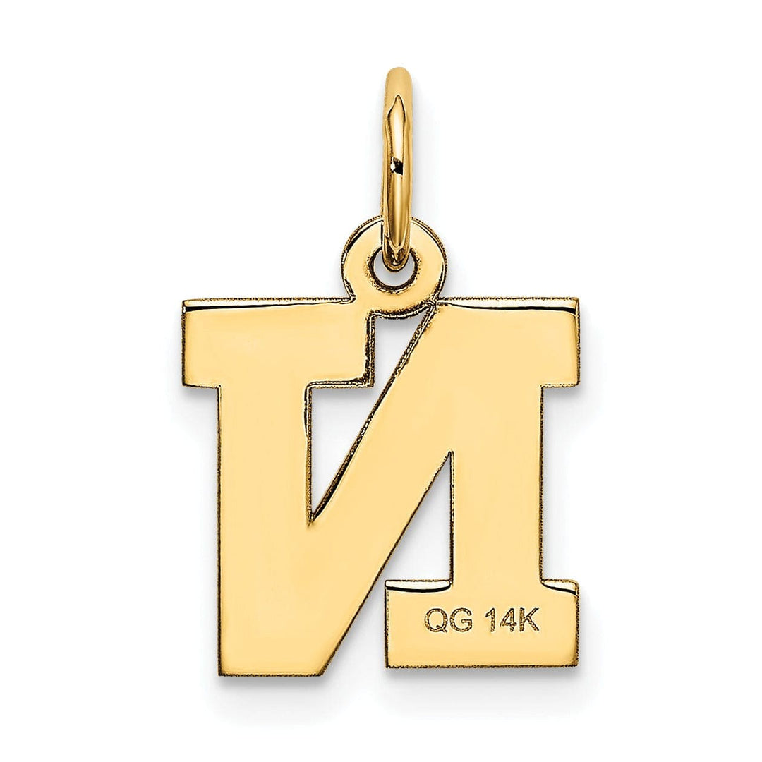 Lovely Rita's Pendants & Charms 14k Yellow Gold Small Block Design Letter N Initial Pendant