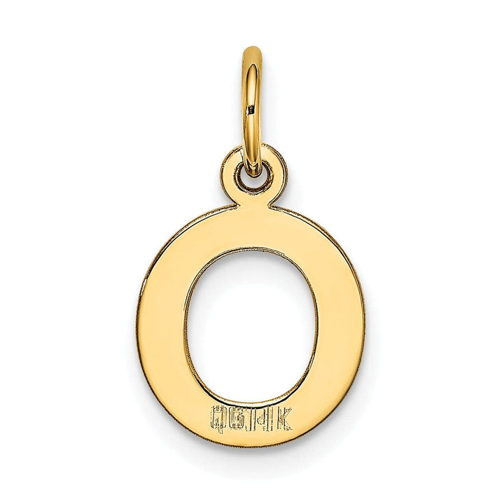 Lovely Rita's Pendants & Charms 14k Yellow Gold Small Block Design Letter O Initial Pendant