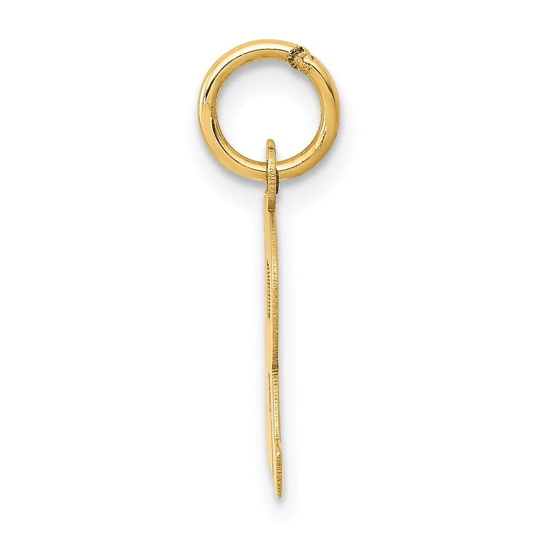 Lovely Rita's Pendants & Charms 14k Yellow Gold Small Block Design Letter R Initial Pendant