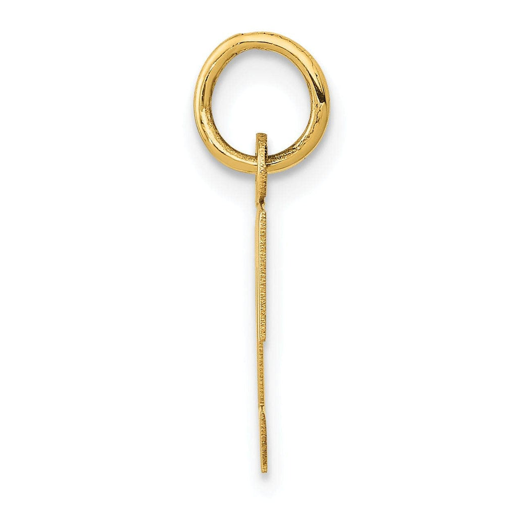 Lovely Rita's Pendants & Charms 14k Yellow Gold Small Block Design Letter T Initial Pendant