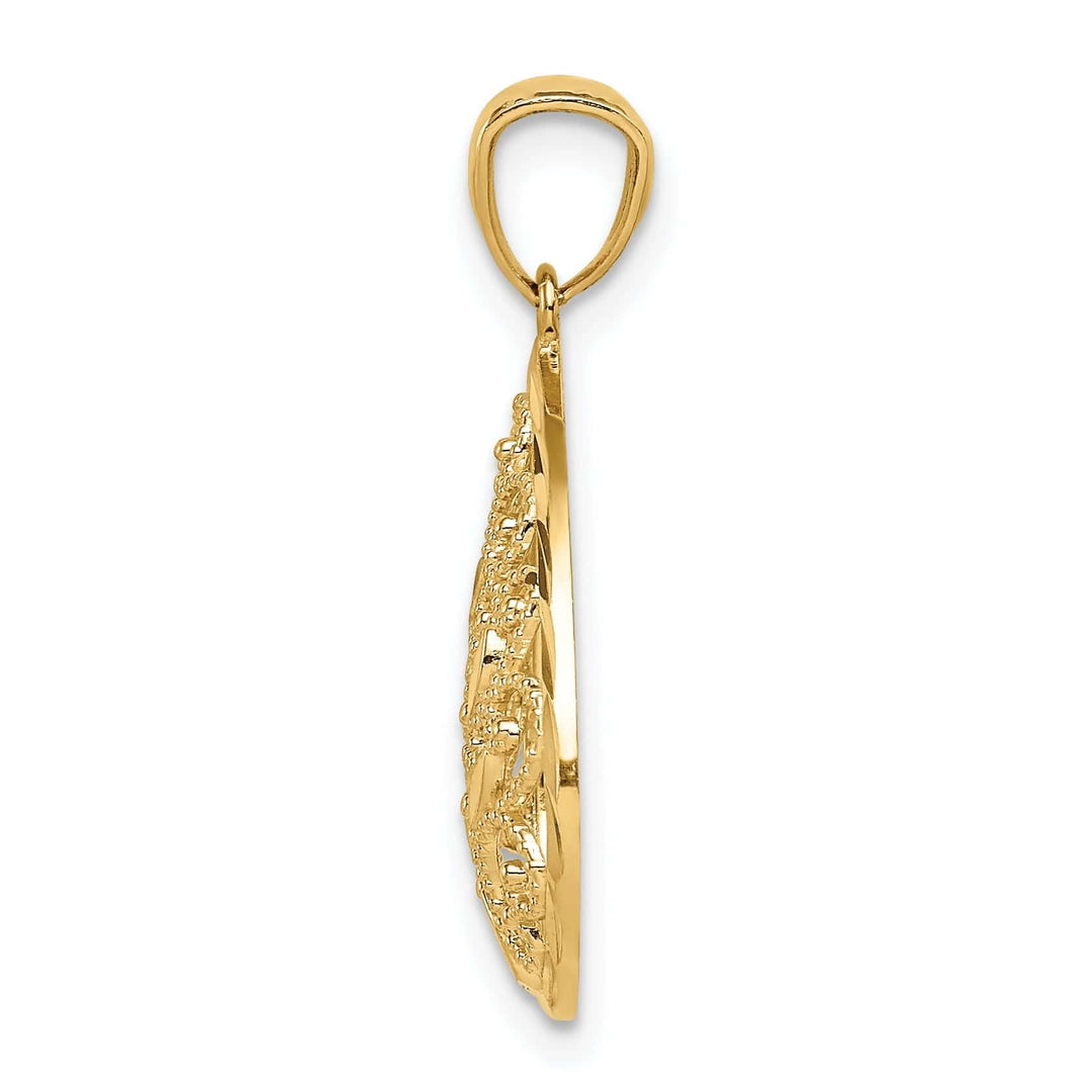 Lovely Rita's Pendants & Charms 14k Yellow Gold Small Filigree Teardrop Pendant