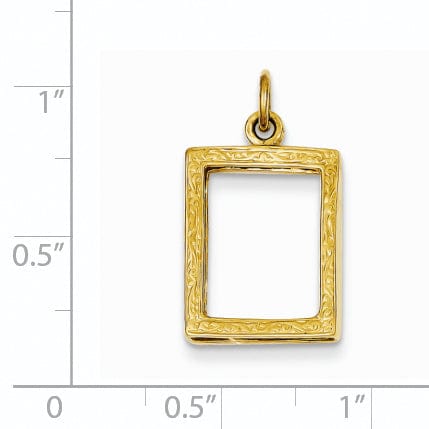 Lovely Rita's Pendants & Charms 14k Yellow Gold Small Picture Frame Pendant