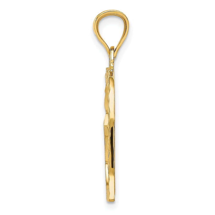 Lovely Rita's Pendants & Charms 14k Yellow Gold Small Reversible Heart Pendant