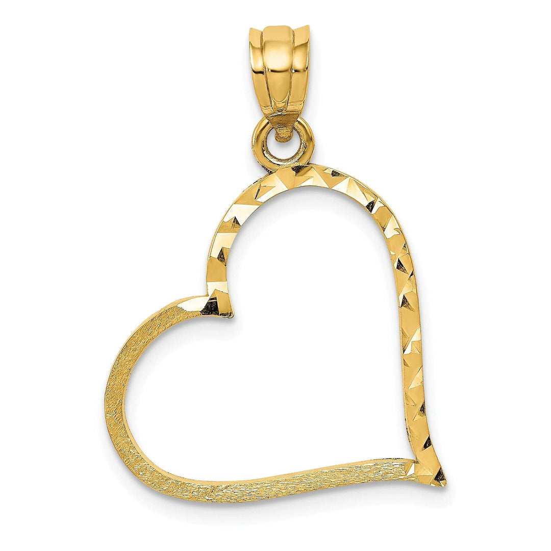 Lovely Rita's Pendants & Charms 14k Yellow Gold Small Reversible Heart Pendant