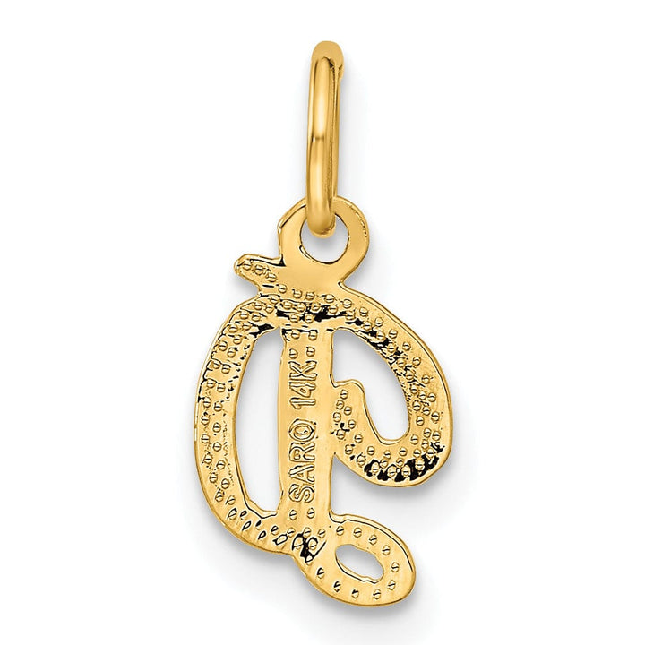 Lovely Rita's Pendants & Charms 14K Yellow Gold Small Script Design Letter D Initial Charm Pendant