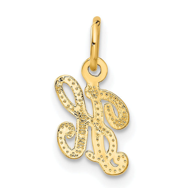Lovely Rita's Pendants & Charms 14K Yellow Gold Small Script Design Letter H Initial Charm Pendant