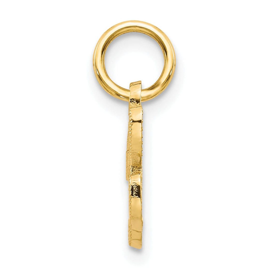 Lovely Rita's Pendants & Charms 14K Yellow Gold Small Script Design Letter H Initial Charm Pendant