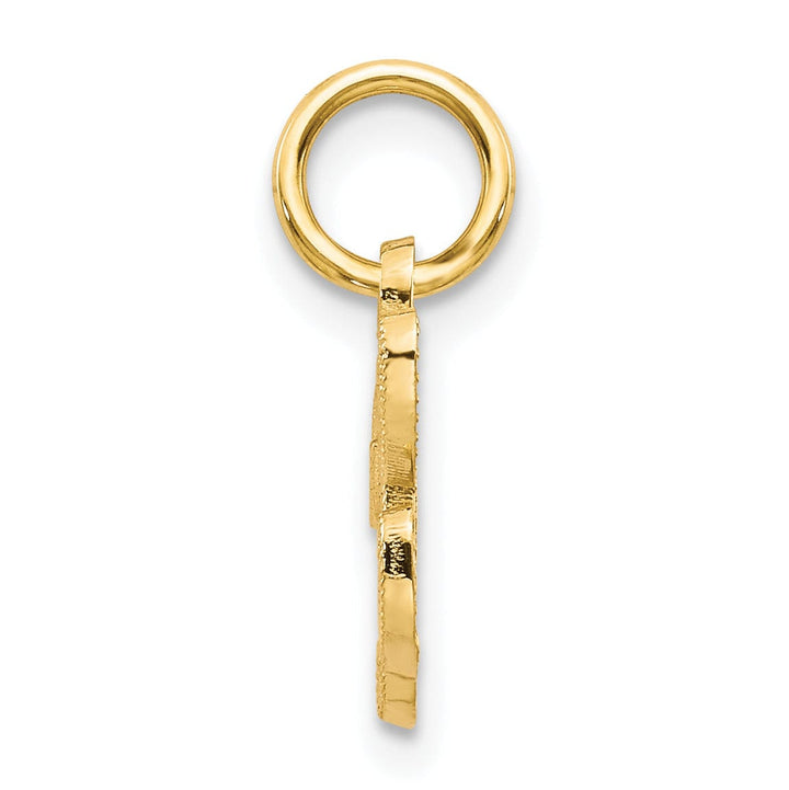 Lovely Rita's Pendants & Charms 14K Yellow Gold Small Script Design Letter H Initial Charm Pendant