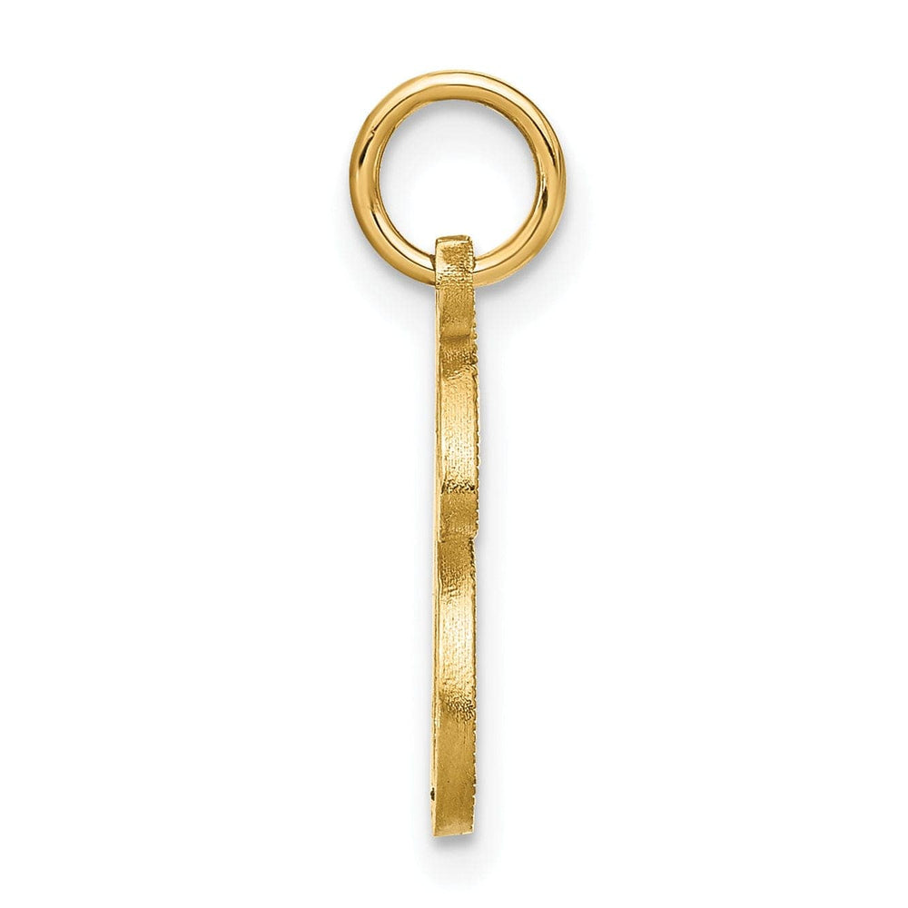 Lovely Rita's Pendants & Charms 14K Yellow Gold Small Script Design Letter I Initial Charm Pendant