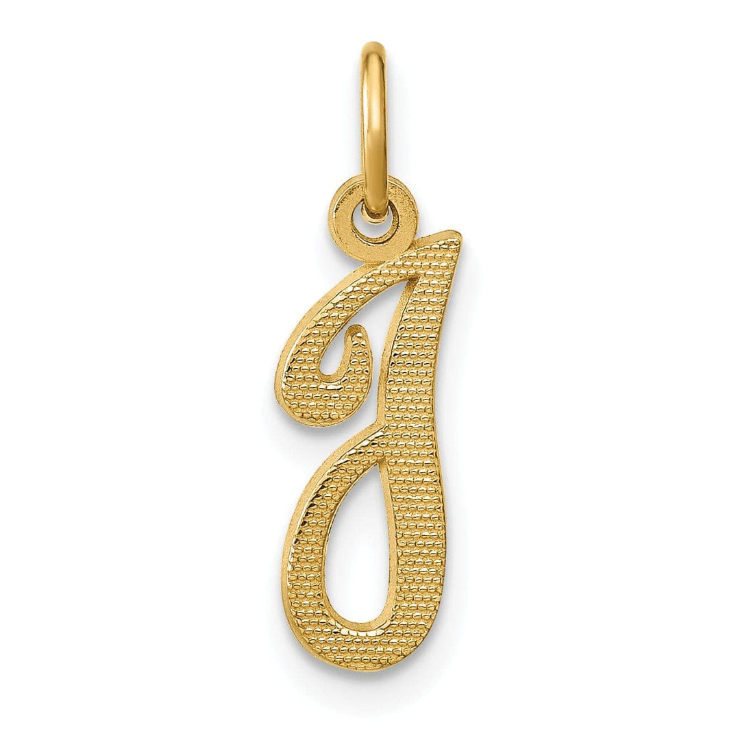 Lovely Rita's Pendants & Charms 14K Yellow Gold Small Script Design Letter I Initial Charm Pendant
