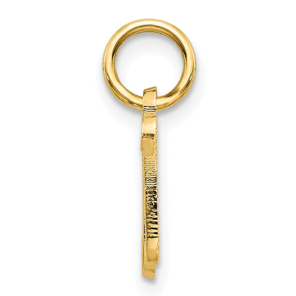 Lovely Rita's Pendants & Charms 14K Yellow Gold Small Script Design Letter N Initial Charm Pendant