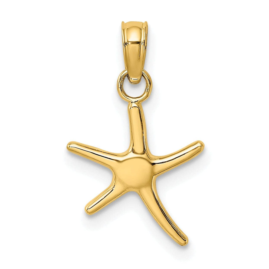Lovely Rita's Pendants & Charms 14K Yellow Gold Small Size Dancing Starfish Pendant