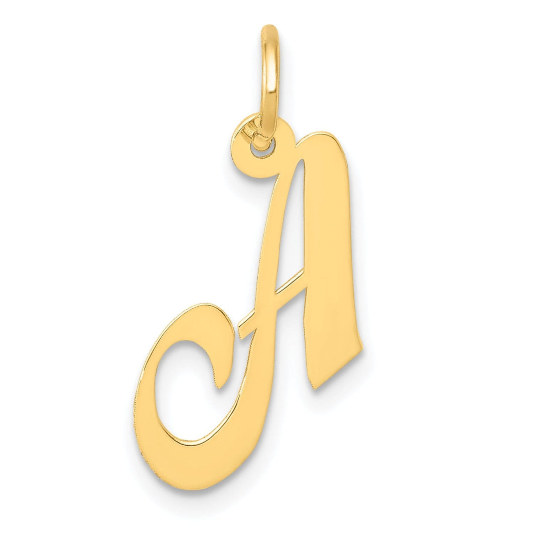 Lovely Rita's Pendants & Charms 14K Yellow Gold Small Size Fancy Script Letter A Initial Pendant