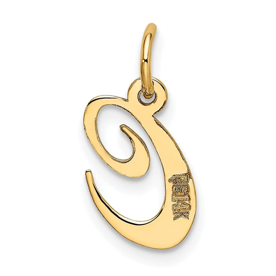 Lovely Rita's Pendants & Charms 14K Yellow Gold Small Size Fancy Script Letter C Initial Pendant