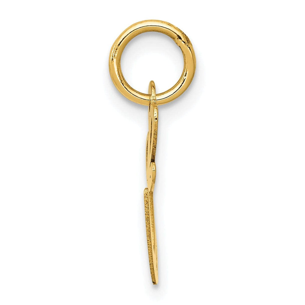 Lovely Rita's Pendants & Charms 14K Yellow Gold Small Size Fancy Script Letter E Initial Pendant