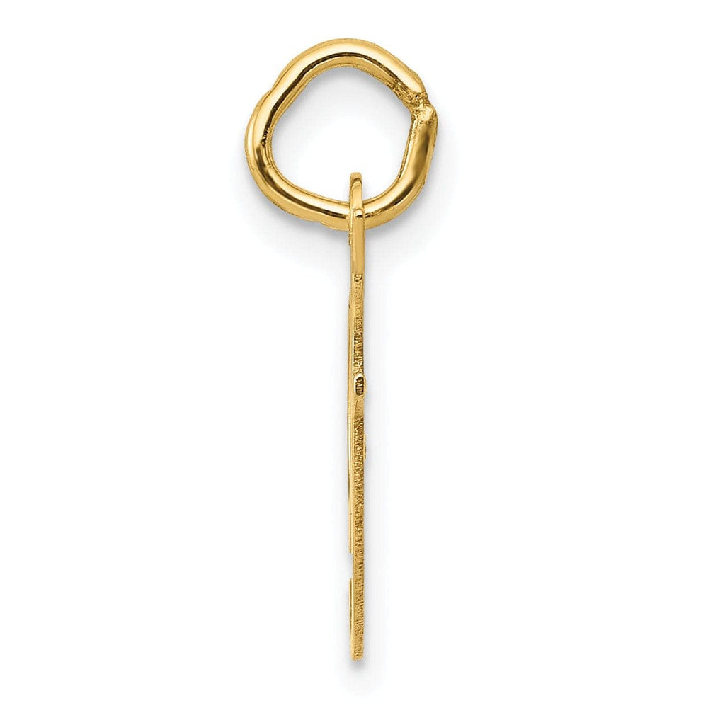 Lovely Rita's Pendants & Charms 14K Yellow Gold Small Size Fancy Script Letter F Initial Pendant