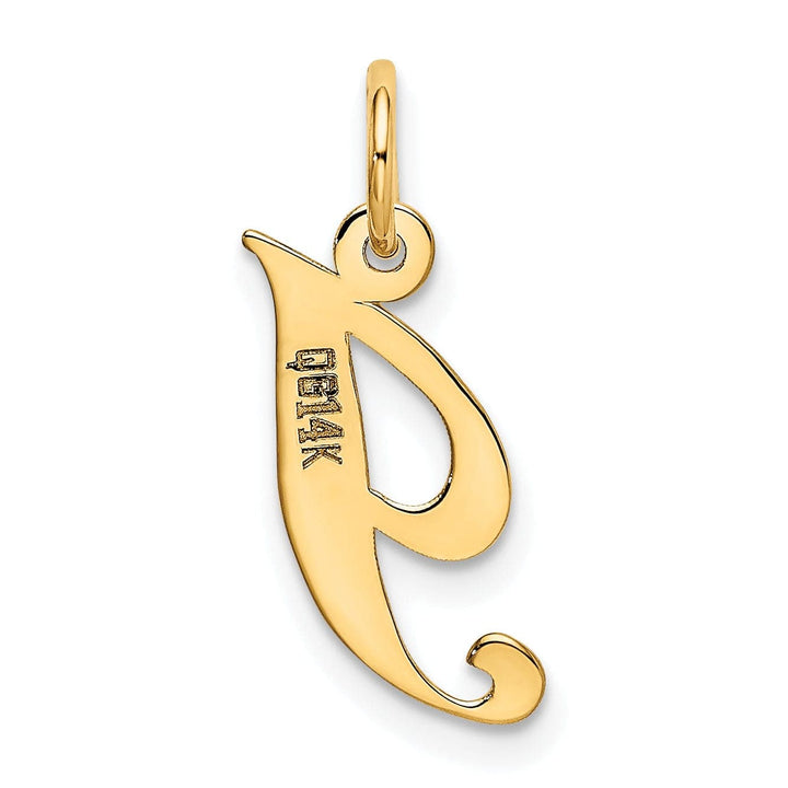 Lovely Rita's Pendants & Charms 14K Yellow Gold Small Size Fancy Script Letter I Initial Pendant
