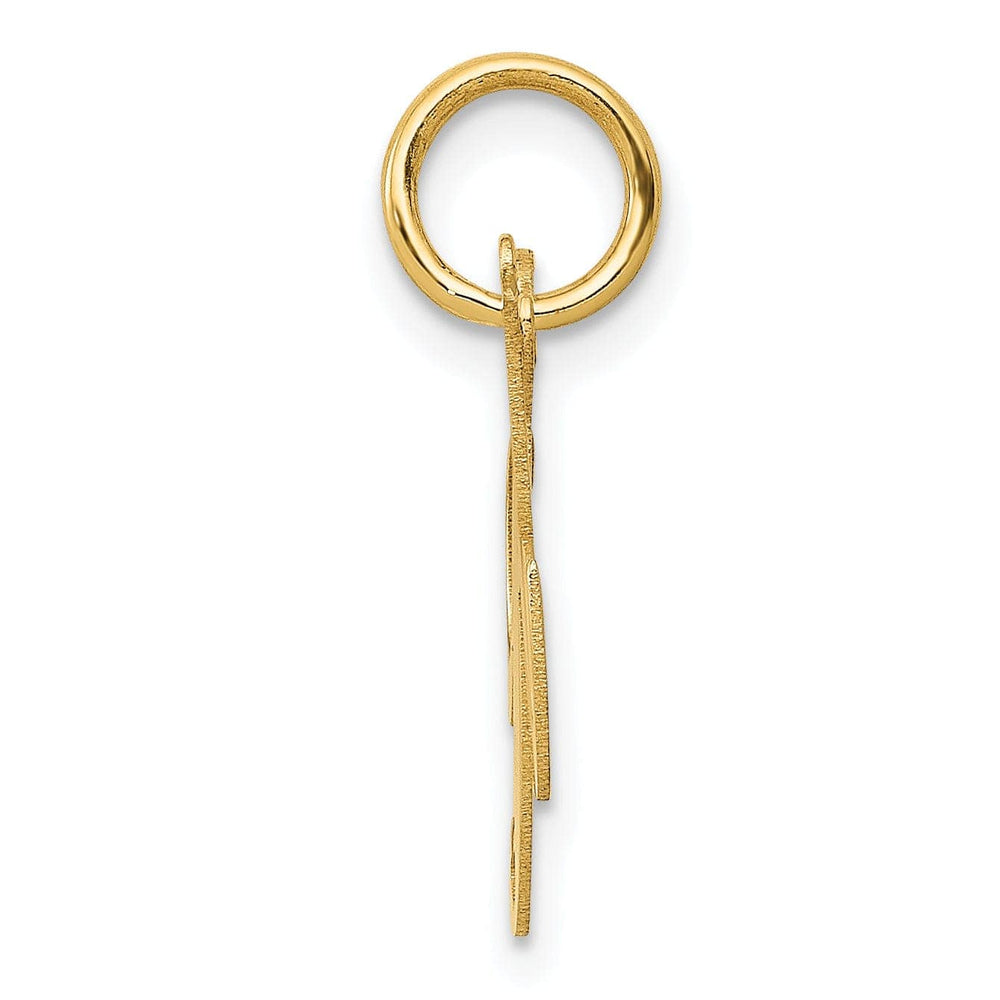 Lovely Rita's Pendants & Charms 14K Yellow Gold Small Size Fancy Script Letter K Initial Pendant