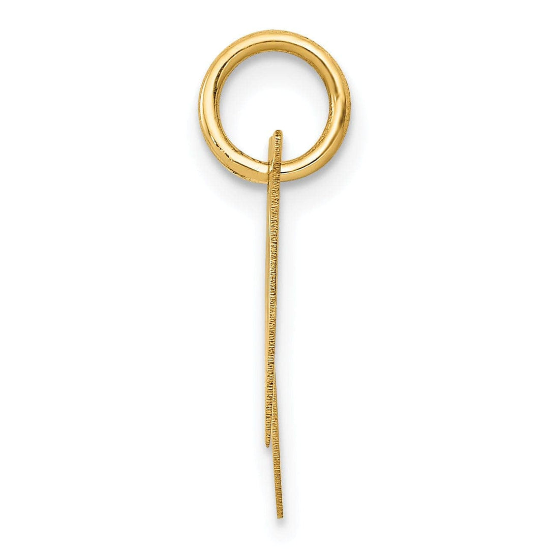 Lovely Rita's Pendants & Charms 14K Yellow Gold Small Size Fancy Script Letter N Initial Pendant