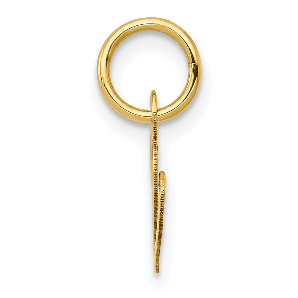 Lovely Rita's Pendants & Charms 14K Yellow Gold Small Size Fancy Script Letter V Initial Pendant