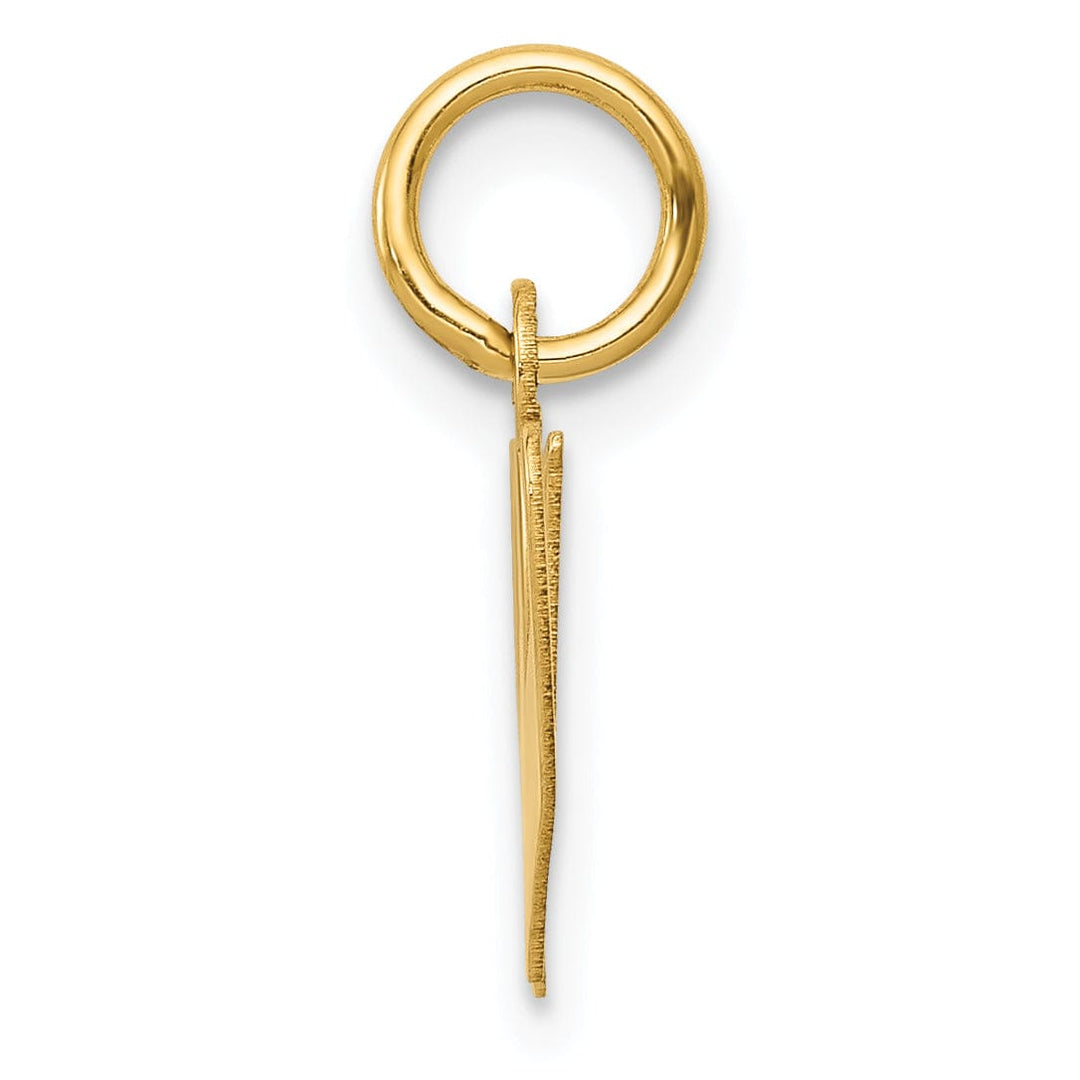 Lovely Rita's Pendants & Charms 14K Yellow Gold Small Size Fancy Script Letter W Initial Pendant