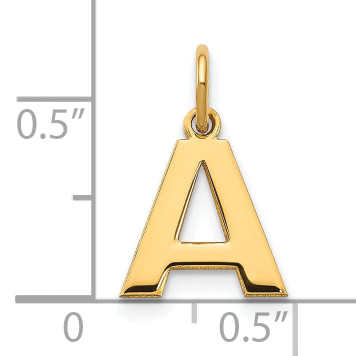 Lovely Rita's Pendants & Charms 14k Yellow Gold  Small Size Letter A Initial Block Pendant