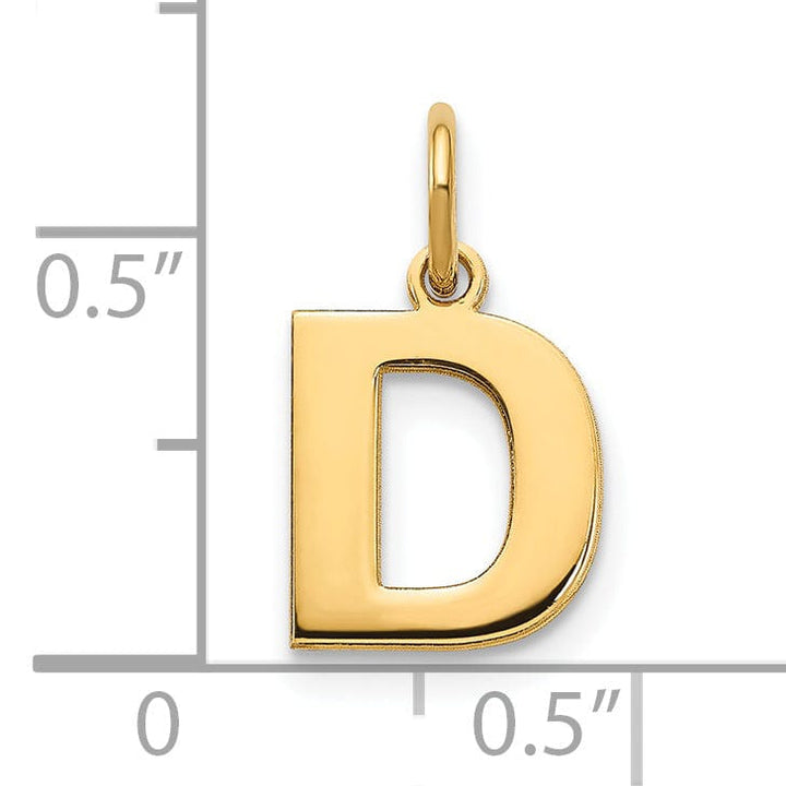 Lovely Rita's Pendants & Charms 14k Yellow Gold  Small Size Letter D Initial Block Pendant