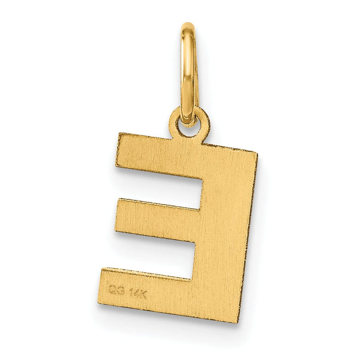 Lovely Rita's Pendants & Charms 14k Yellow Gold  Small Size Letter E Initial Block Pendant