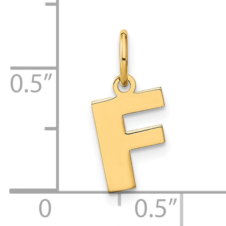 Lovely Rita's Pendants & Charms 14k Yellow Gold  Small Size Letter F Initial Block Pendant