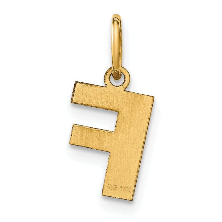 Lovely Rita's Pendants & Charms 14k Yellow Gold  Small Size Letter F Initial Block Pendant