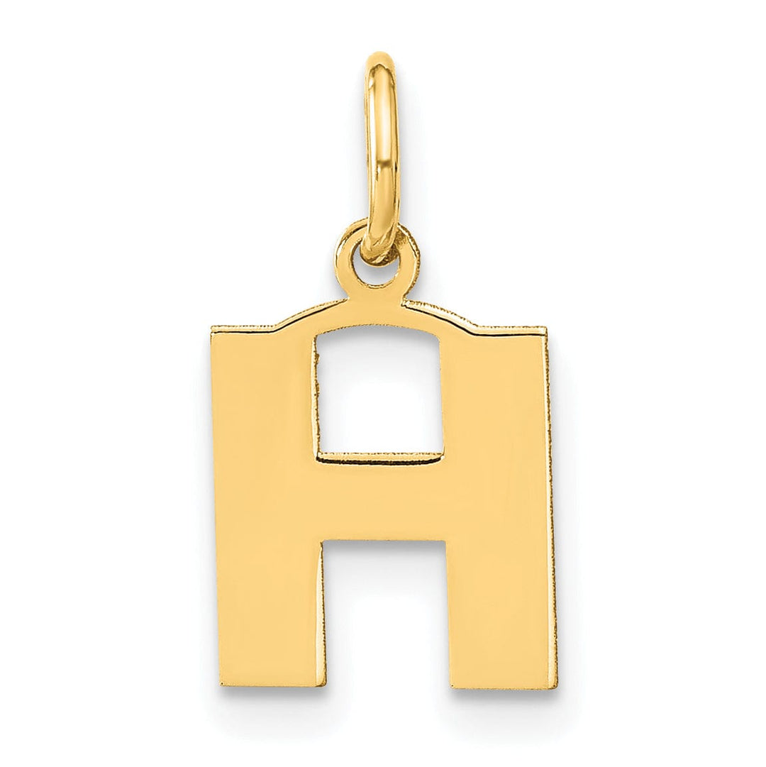 Lovely Rita's Pendants & Charms 14k Yellow Gold  Small Size Letter H Initial Block Pendant