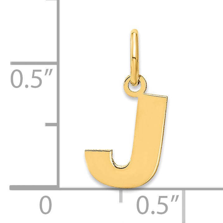 Lovely Rita's Pendants & Charms 14k Yellow Gold  Small Size Letter J Initial Block Pendant