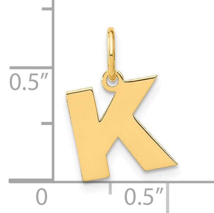 Lovely Rita's Pendants & Charms 14k Yellow Gold  Small Size Letter K Initial Block Pendant