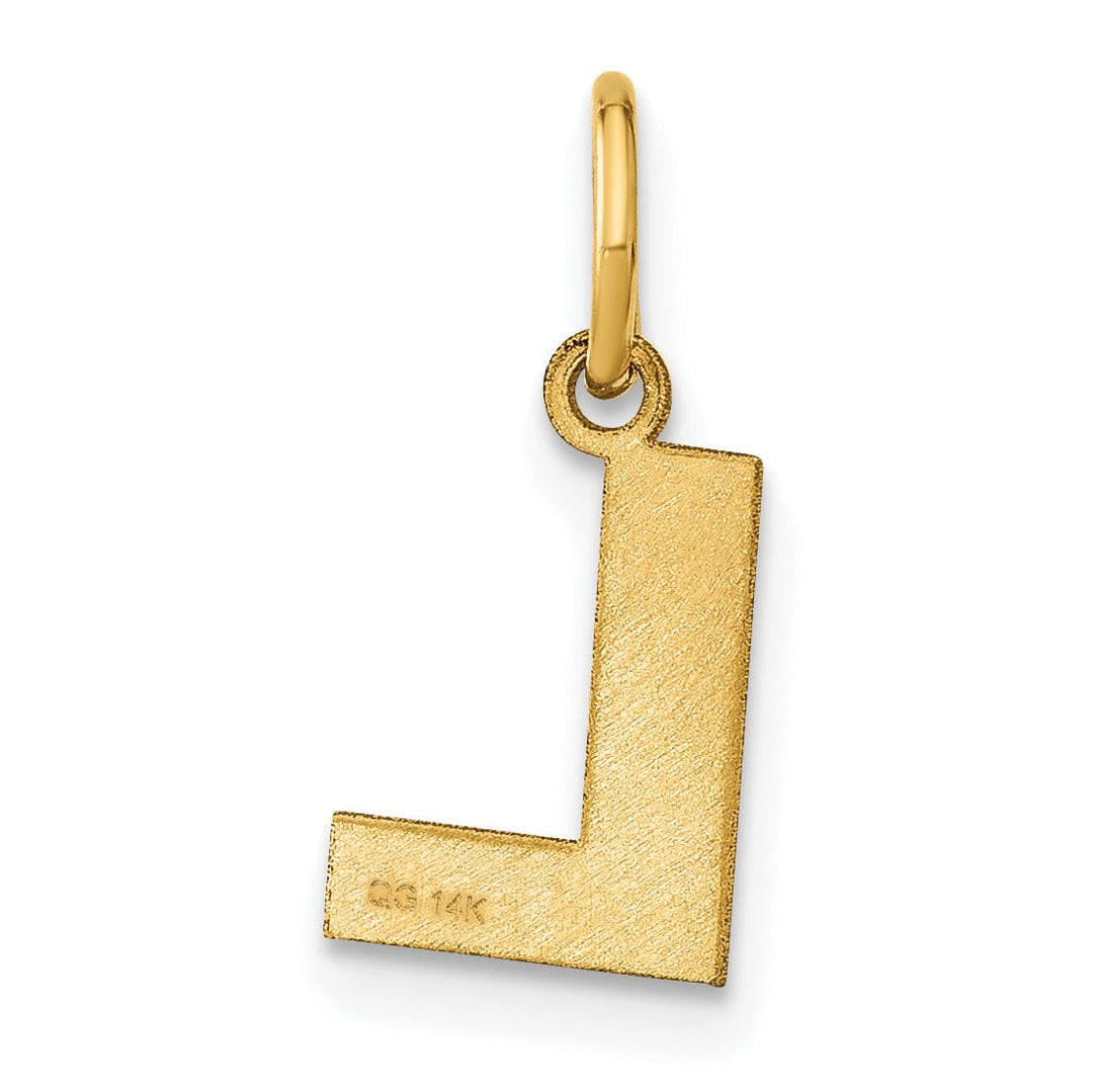 Lovely Rita's Pendants & Charms 14k Yellow Gold  Small Size Letter L Initial Block Pendant