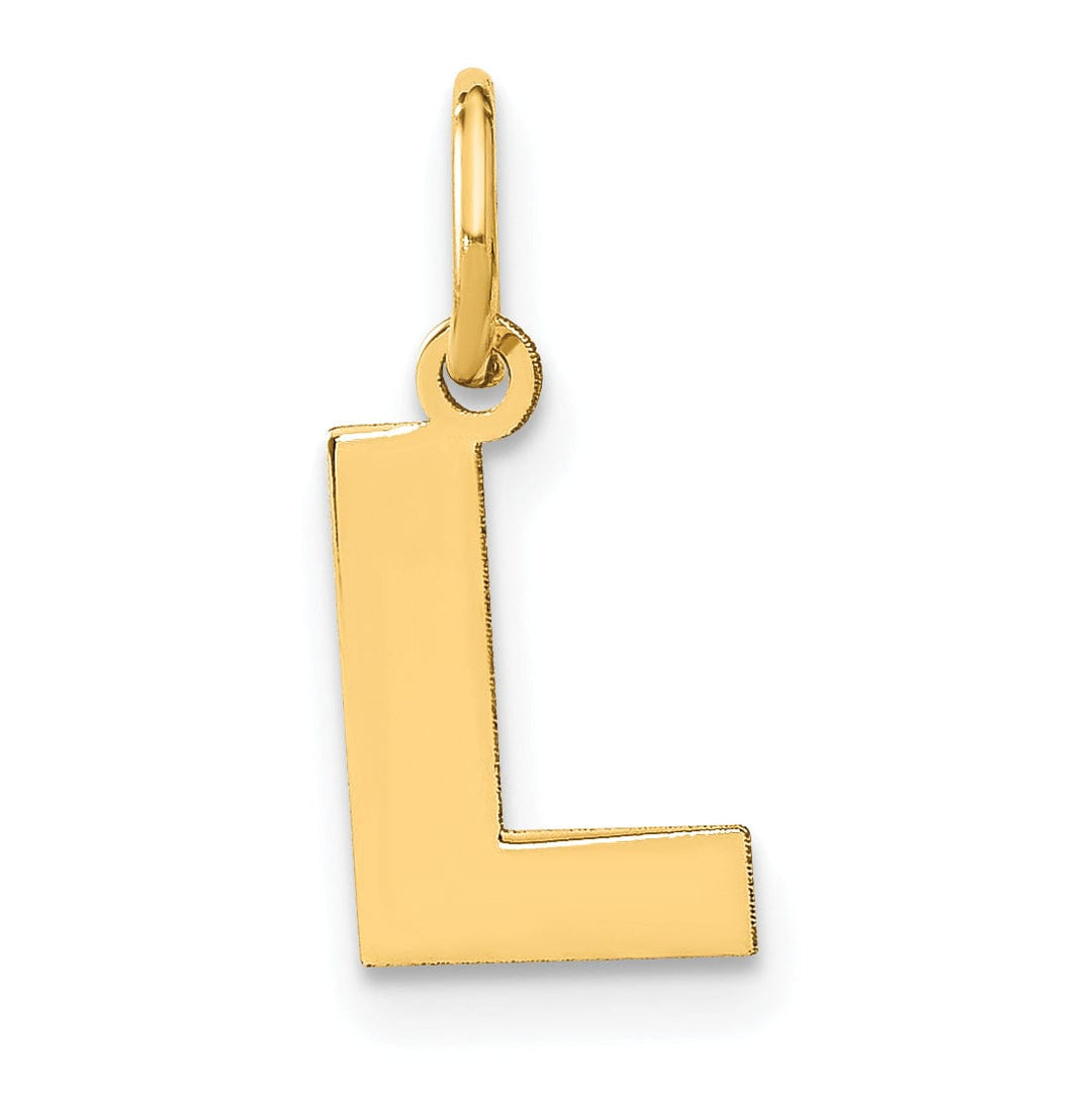 Lovely Rita's Pendants & Charms 14k Yellow Gold  Small Size Letter L Initial Block Pendant