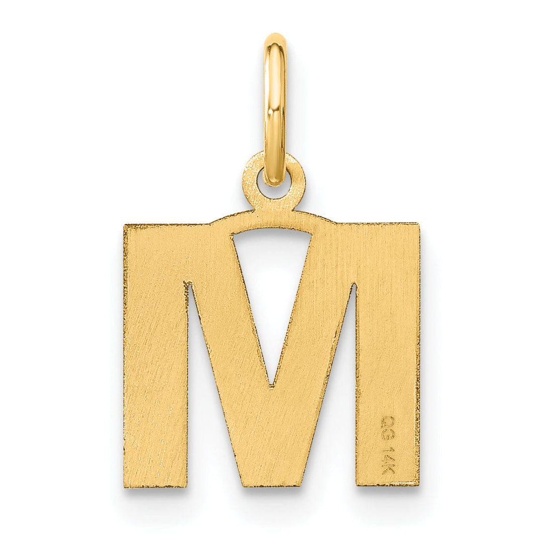 Lovely Rita's Pendants & Charms 14k Yellow Gold  Small Size Letter M Initial Block Pendant