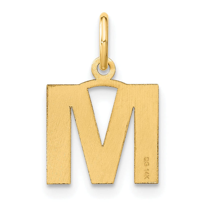 Lovely Rita's Pendants & Charms 14k Yellow Gold  Small Size Letter M Initial Block Pendant