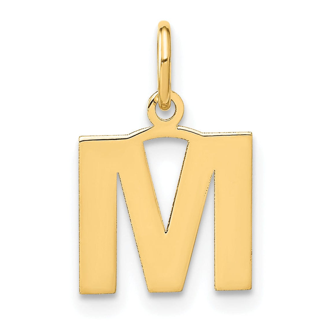 Lovely Rita's Pendants & Charms 14k Yellow Gold  Small Size Letter M Initial Block Pendant