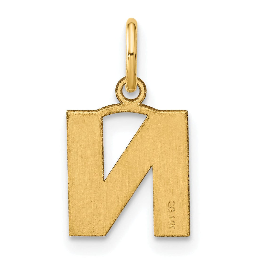 Lovely Rita's Pendants & Charms 14k Yellow Gold  Small Size Letter N Initial Block Pendant