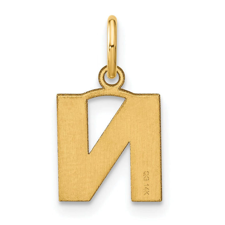 Lovely Rita's Pendants & Charms 14k Yellow Gold  Small Size Letter N Initial Block Pendant